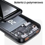 Usams Powerbank PB58 20000mAh 22.5W Dual QC+PD Fast Charge Black 20KCD17701 (US-CD177)