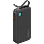 Usams Powerbank with Cable USB-C Retractable 10000 mAh PD 20W Fast Charge XY Series Black 10KCD22401(US-CD224)
