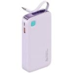 Usams Powerbank with Cable USB-C Retractable 10000 mAh PD 20W Fast Charge XY Series Purple 10KCD22403 (US-CD224)