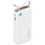 Usams Powerbank with Cable USB-C Retractable 10000 mAh PD 20W Fast Charge XY Series White 10KCD22402 (US-CD224)