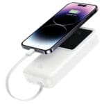 Usams Powerbank with Cables USB-C+Lightning 30000 mAh 20W PD+Qc 3.0 Fast Charge X-chel Series Purple 30KCD21303 (US-CD213)