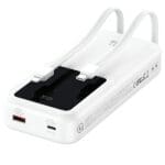 Usams Powerbank with Cables USB-C+Lightning 30000 mAh 20W PD+Qc 3.0 Fast Charge X-chel Series White 30KCD21302 (US-CD213)