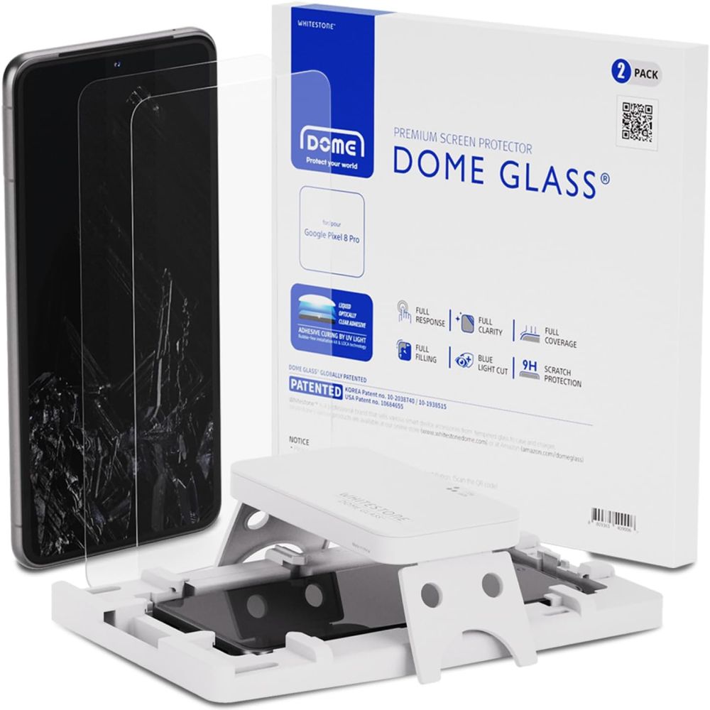 Whitestone Dome Glass 2-pack Clear Google Pixel 8 Pro