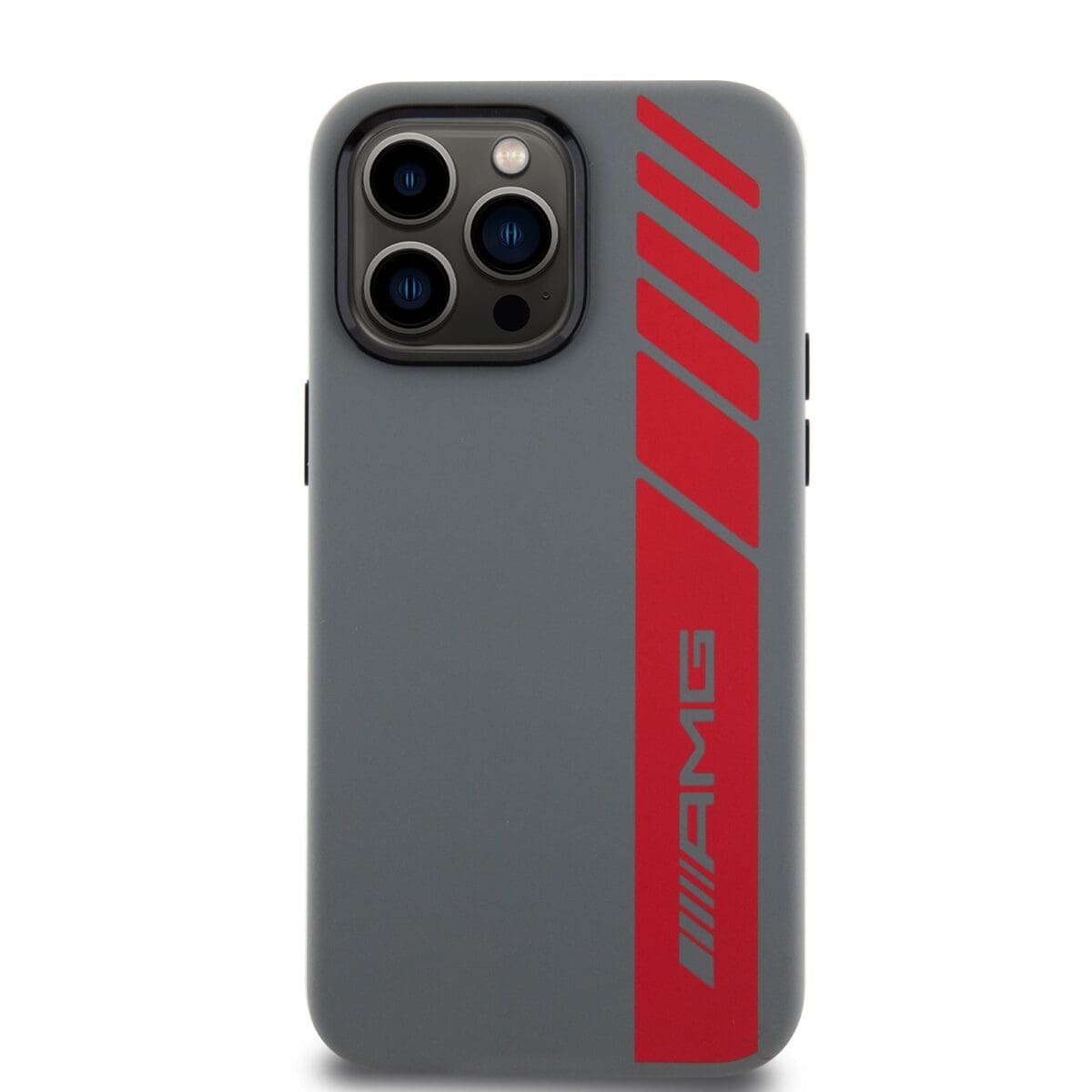 AMG Liquid Silicone Vertical Logo MagSafe Grey Kryt iPhone 15 Pro Max