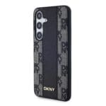 DKNY PU Leather Checkered Pattern MagSafe Black Kryt Samsung Galaxy S24