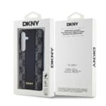 DKNY PU Leather Checkered Pattern MagSafe Black Kryt Samsung Galaxy S24