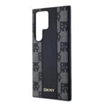 DKNY PU Leather Checkered Pattern MagSafe Black Kryt Samsung Galaxy S24 Ultra