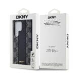 DKNY PU Leather Checkered Pattern MagSafe Black Kryt Samsung Galaxy S24 Ultra