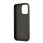 DKNY PU Leather Stack Logo Wrist Strap Brown Kryt iPhone 14 Pro Max