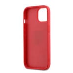 DKNY PU Leather Stack Logo Wrist Strap Red Kryt iPhone 14