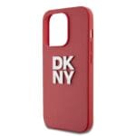 DKNY PU Leather Stack Logo Wrist Strap Red Kryt iPhone 14 Pro