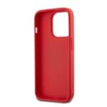 DKNY PU Leather Stack Logo Wrist Strap Red Kryt iPhone 14 Pro