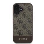 Guess PU 4G Stripe Brown Kryt iPhone 16