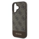 Guess PU 4G Stripe Brown Kryt iPhone 16