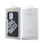 Guess PU Leather 4G Big Love Logo MagSafe Black Kryt iPhone 16 Pro