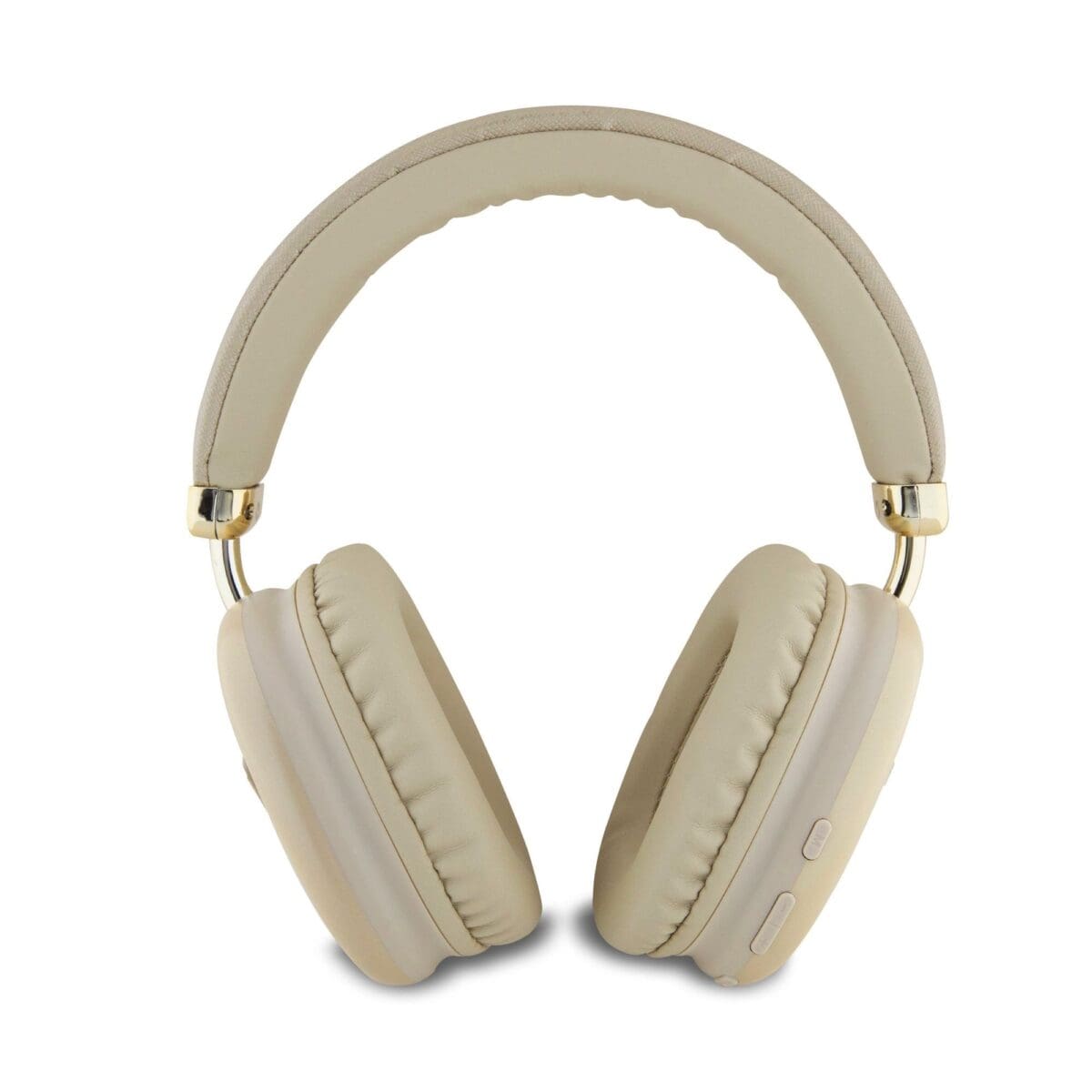 Guess Saffiano PU Leather Triangle Logo Wireless Headphones Gold