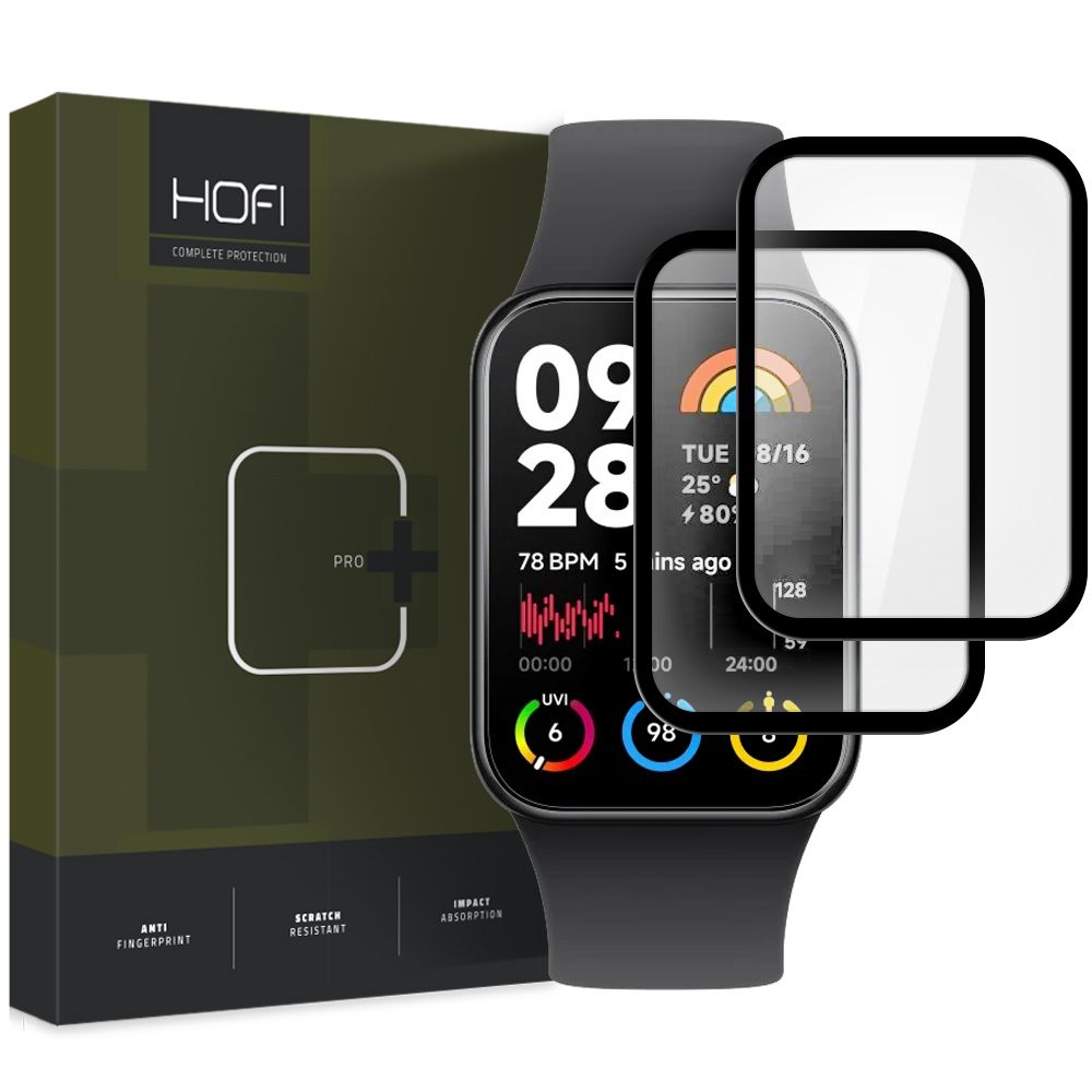 Hofi Hybrid Pro+ 2-pack Xiaomi Smart Band 8 Pro Black