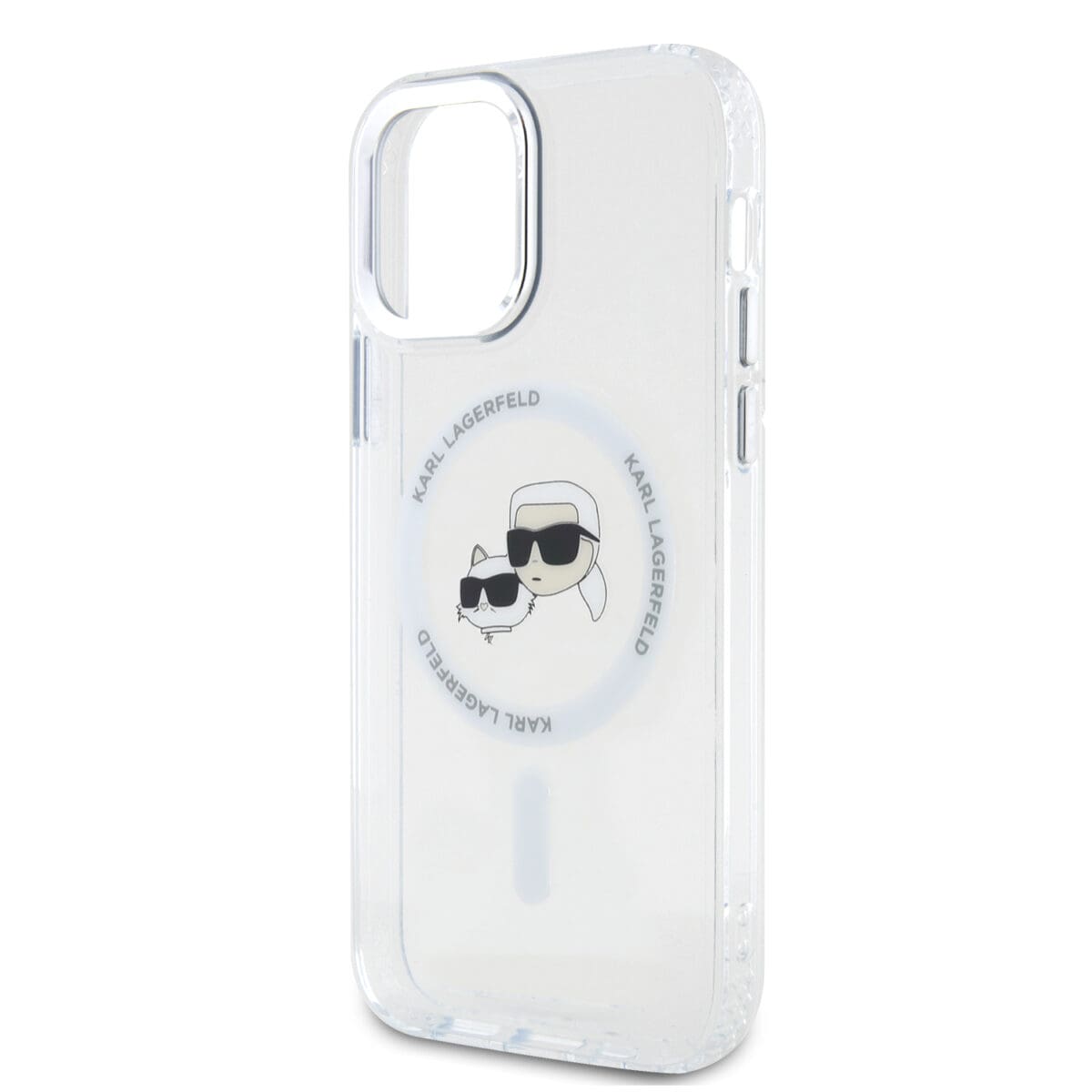 Karl Lagerfeld IML K&CH Heads Metal Frame MagSafe Transparent Kryt iPhone 12/12 Pro