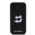 Karl Lagerfeld Liquid Silicone Choupette Head MagSafe Black Kryt iPhone 16