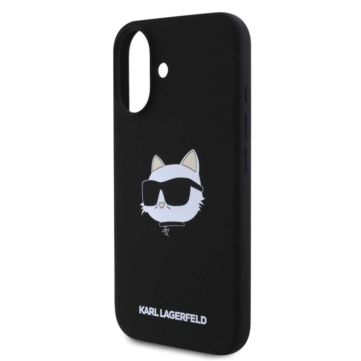 Karl Lagerfeld Liquid Silicone Choupette Head MagSafe Black Kryt iPhone 16