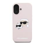 Karl Lagerfeld Liquid Silicone Double Heads MagSafe Pink Kryt iPhone 16