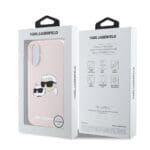 Karl Lagerfeld Liquid Silicone Double Heads MagSafe Pink Kryt iPhone 16