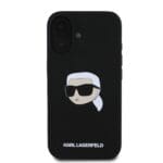 Karl Lagerfeld Liquid Silicone Karl Head MagSafe Black Kryt iPhone 16
