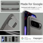 Spigen Rugged Armor Marble Grey Kryt Google Pixel 9 Pro XL