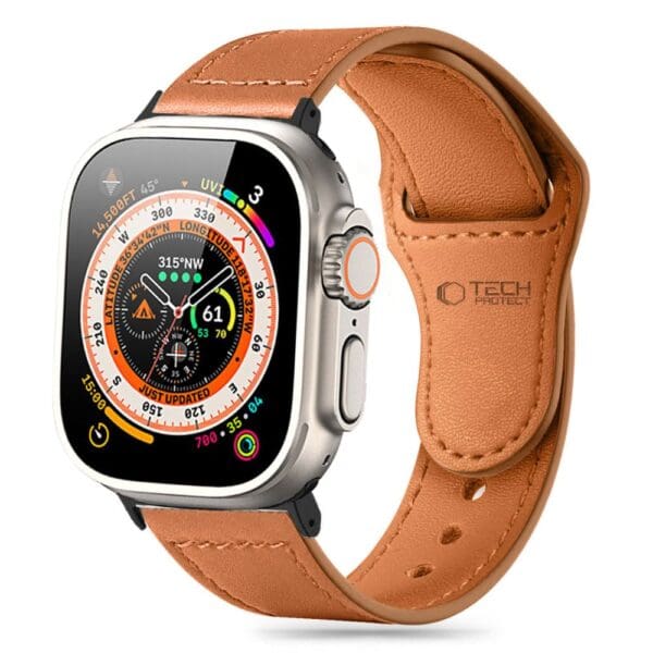 Tech-Protect Naturalfit Apple Watch 4 / 5 / 6 / 7 / 8 / 9 / Se / Ultra 1 / 2 (42 / 44 / 45 / 49 mm) Brown