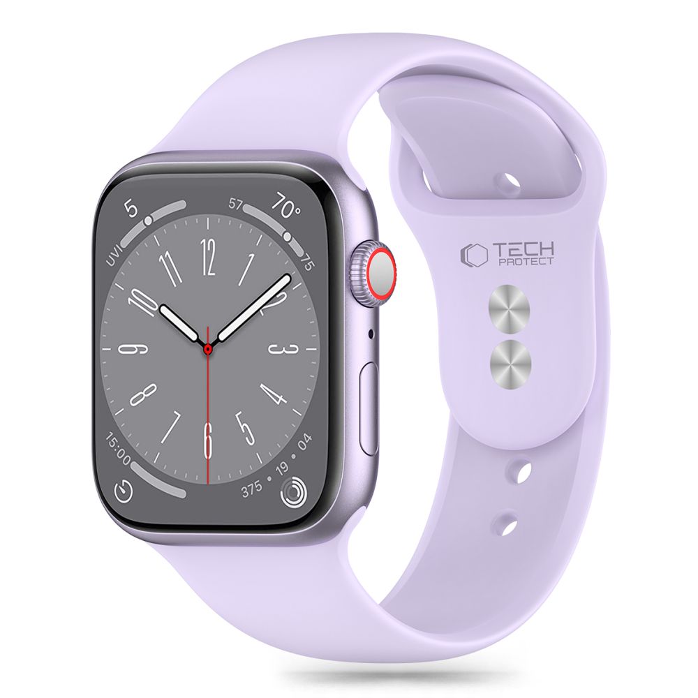 Tech-Protect Silicone Apple Watch 4 / 5 / 6 / 7 / 8 / 9 / Se (38 / 40 / 41 mm) Elegant Purple