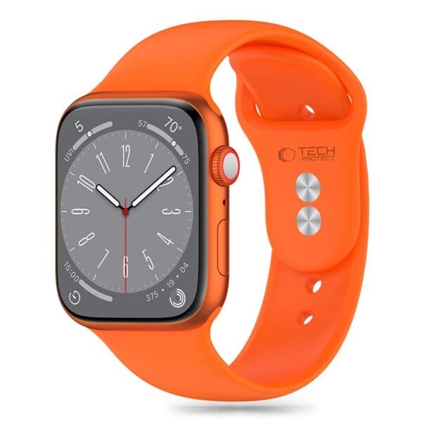 Tech-Protect Silicone Apple Watch 4 / 5 / 6 / 7 / 8 / 9 / Se / Ultra 1 / 2 (42 / 44 / 45 / 49 mm) Bright Orange