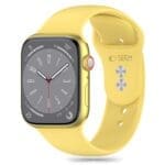 Tech-Protect Silicone Apple Watch 4 / 5 / 6 / 7 / 8 / 9 / Se / Ultra 1 / 2 (42 / 44 / 45 / 49 mm) Canary Yellow