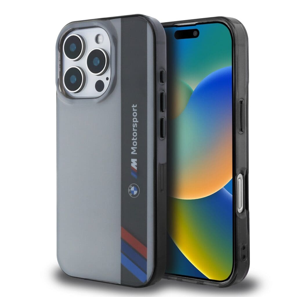 BMW IML Motorsport Vertical Stripe Grey Kryt iPhone 16 Pro