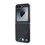 BMW M PU Carbon Tricolor Stripe Black Kryt Samsung Galaxy Z Flip 6