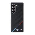 BMW M PU Carbon Tricolor Stripe MagSafe Black Kryt Samsung Galaxy Z Fold 6