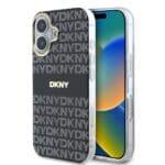 DKNY PC/TPU Repeat Pattern Tonal Stripe MagSafe Black Kryt iPhone 16