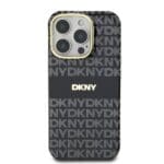 DKNY PC/TPU Repeat Pattern Tonal Stripe MagSafe Black Kryt iPhone 16 Pro