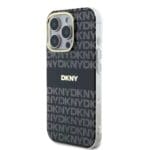 DKNY PC/TPU Repeat Pattern Tonal Stripe MagSafe Black Kryt iPhone 16 Pro