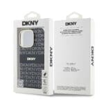 DKNY PC/TPU Repeat Pattern Tonal Stripe MagSafe Black Kryt iPhone 16 Pro