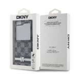 DKNY PU Leather Checkered Pattern and Stripe Black Kryt Samsung Galaxy Z Flip 6