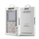 DKNY PU Leather Checkered Pattern and Stripe Pink Kryt Samsung Galaxy Z Flip 6