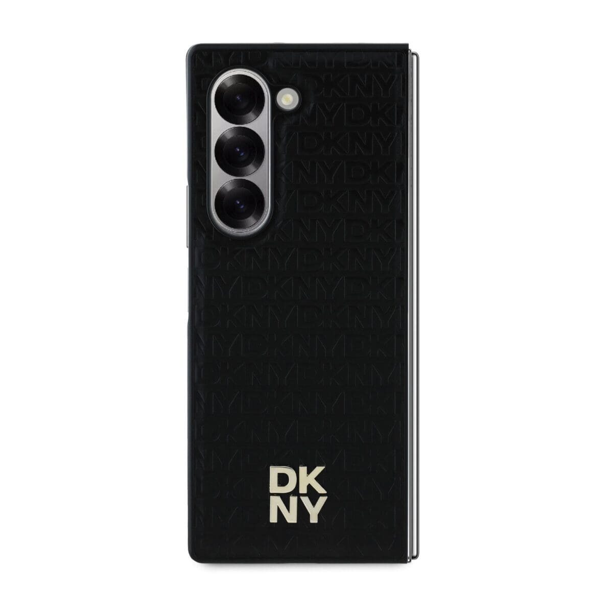 DKNY PU Leather Repeat Pattern Stack Logo MagSafe Black Kryt Samsung Galaxy Z Fold 6