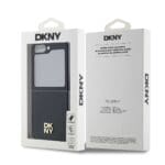 DKNY PU Leather Stack Logo Black Kryt Samsung Galaxy Z Flip 6