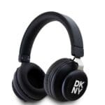 DKNY PU Leather Stack Logo Wireless Headphones Black