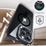 ESR Classic Hybrid Kickstand Halolock MagSafe & Tempered Glass Clear/Black iPhone 16 Pro Max
