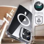 ESR Classic Hybrid Kickstand Halolock MagSafe & Tempered Glass Clear iPhone 16