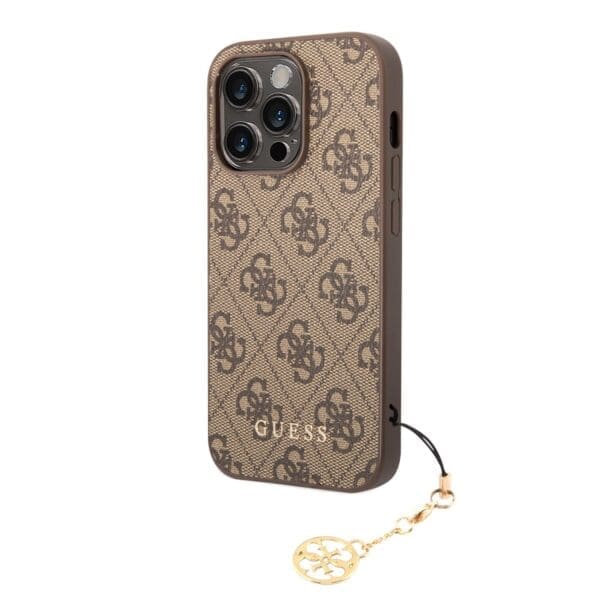 Guess 4G Charm Tone on Tone Brown Kryt iPhone 13 Pro