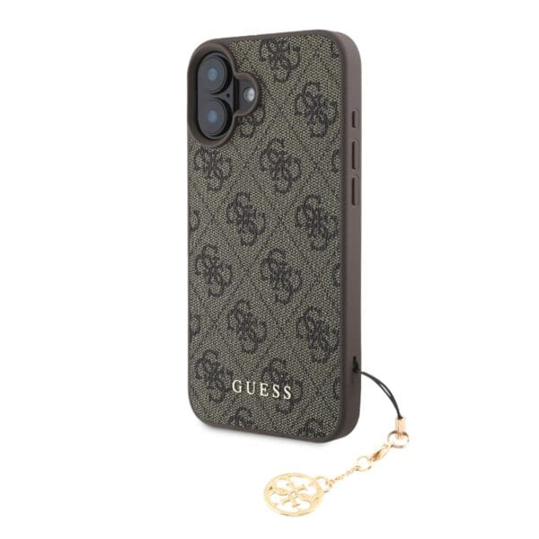 Guess 4G Charm Tone on Tone Brown Kryt iPhone 16