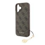 Guess 4G Charm Tone on Tone Brown Kryt iPhone 16 Plus