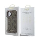 Guess 4G Charm Tone on Tone Brown Kryt iPhone 16 Plus